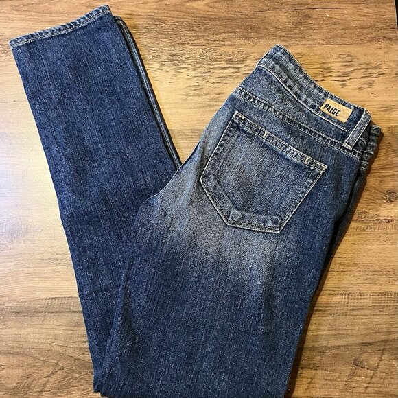 Paige Skyline Ankle Peg Jessie Tear & Repair Jeans Distressed Size 27 Skinny - Picture 2 of 7